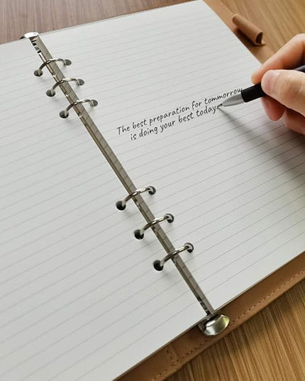 (3 Pack) A5 Lined Paper Refill, 300 Sheets/600 Pages Refill Paper for Large Leather Journal/Filofax Binders, 6 Holes Punched, 100gsm Ruled White Filler Paper, 5.8'' x 8.2''