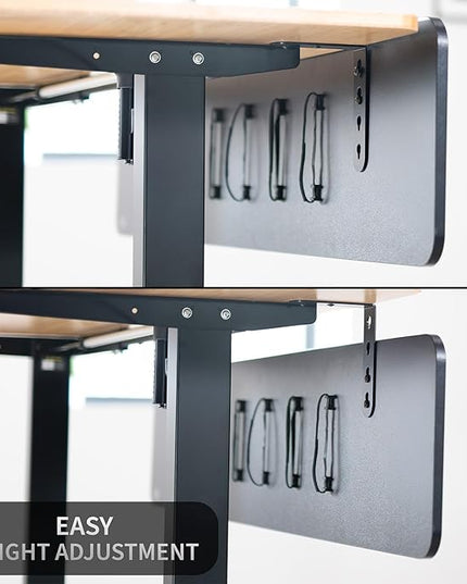 VIVO Laminate 59 x 12 inch Modesty Panel for Office Desk, 3 Configuration Options, Cable Management Organizer, Black, PP-LM60-B