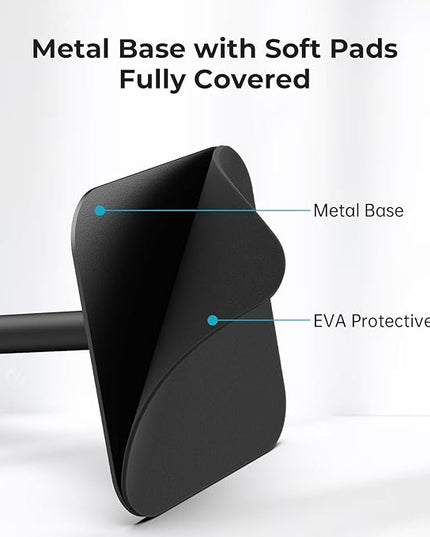 Desktop Microphone Stand with 180° Mic Clip, Height Adjustable Table Mic Stand with Metal 5/8" and 1/4'' Screw Adapter for Blue Yeti, Snowball Spark & Other Microphone Device