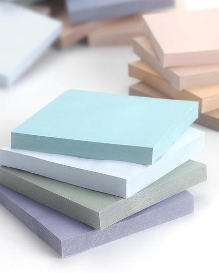 Vintage Colors Sticky Notes 3x3 inch, 8 Pads, Self-Stick Note Pads, Super Sticky Self-Adhesive Sticky Notes, 8 Pads/Pack, 80 Sheets/Pad