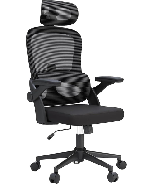 SIHOO Ergonomic Office Chair, Adjustable Lumbar Support, 110-130° Tilt, 3D Armrests, Rolling Computer Desk Chair with Headrest Black