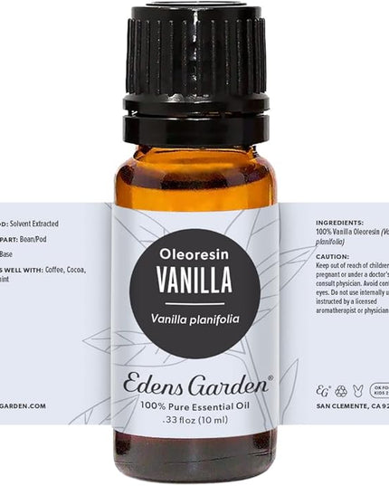 Edens Garden Vanilla- Oleoresin Essential Oil- 100% Pure Premium Grade, Undiluted, Natural, Therapeutic, Aromatherapy, The Best for Diffuser, Candle, Humidifiers, Kid Safe 10 ml (.33 fl oz)