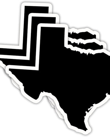 (3PCS) Texas State Map Stickers, US State Stickers - Waterproof Vinyl Decals for Tumblers, Water Bottles, Laptops, Books, Scrapbooks, Great for Texas Lovers 3 x 3 Inch