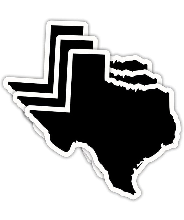(3PCS) Texas State Map Stickers, US State Stickers - Waterproof Vinyl Decals for Tumblers, Water Bottles, Laptops, Books, Scrapbooks, Great for Texas Lovers 3 x 3 Inch