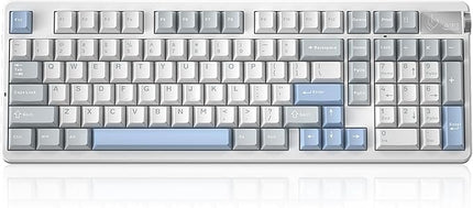 LEOBOG A98 - 96% Mechanical Keyboard Wireless Tri-Mode BT5.0/2.4GHz/USB-C, Creamy Keyboard with Number Pad, Gasket Structure, Hot Swappable, RGB Backlit Gaming Keyboard with Knob for PC/Mac/Windows