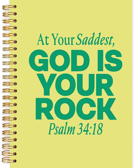 Christian Spiral Notebook 5.5x8.3in, Psalm 34:18 Bible Verse Journal for Woman, Prayer Journal for Woman, Religious Scripture Notebooks for Note Taking, Christian Gifts Hardcover Notebook