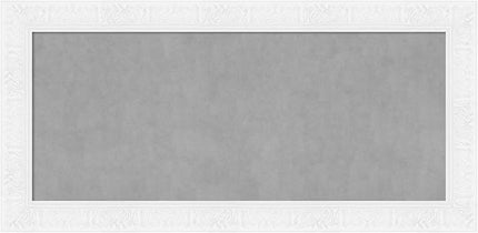 Amanti Art White Framed Magnetic Board 27x55 Oversize Vision Board for use with Magnets, 100% Metal Sheet to Display Items as Office Decor or for Home Organization in mudroom, Kitchen or Kids Room