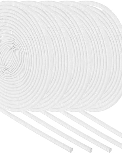 MECCANIXITY 5Pcs Wire Insulation Braid Fire Sleeve,9.8Ft-3mm ID White, High Temp Silicone Coated Fiberglass Sleeving for Automotive Hose Lines Electrical Wiring