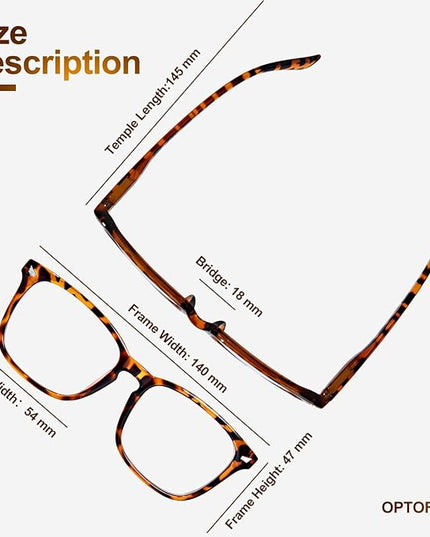 OPTOFENDY Blue Light Blocking Glasses Women Men, Computer Eyeglasses Anti Blue Light Glasses with Anti Eyestrain & UV