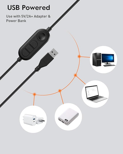 Upgraded Ring Light for Laptop, Monitor, Desk & Phone – Eye-Caring LED Webcam Light with Screen-Safe Clip, Adjustable Monitor Mount, 50 Lighting Modes, Computer Light for Zoom, Streaming, Video Calls