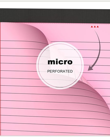 AILZFEI 6pcs Small Note Pad 5x8 College Ruled Pink Legal Pads Paper Notepads 6 Pack Study Back Writing Pads 5 x 8 Legal Pads Perforated Narrow Ruled Pads of Paper Pink
