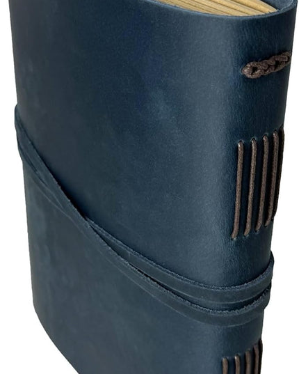 Large Notebook Journal - Genuine Leather Journals for Writing A4 Size Diary 8x10 Inch, Notepad For Women and Man, Gifts,Work,Travel Dark Blue