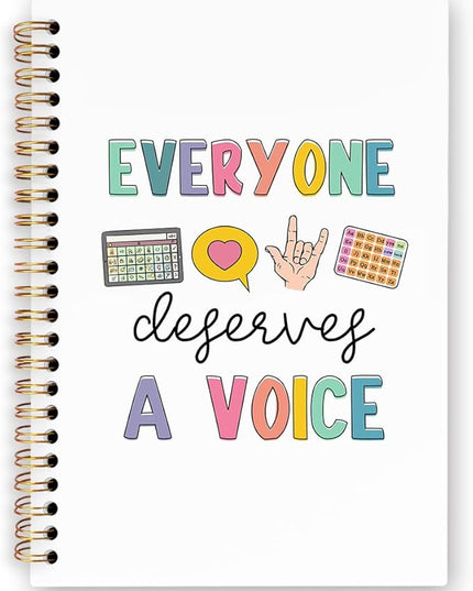 dvhdajed Everyone Deserves a Voice Mental Health Journaling Notebooks, Therapy Therapist Journal Spiral Notebook for Women, Mental Health Pathologist Office School Supplies Gifts, 5.5x8.3 In