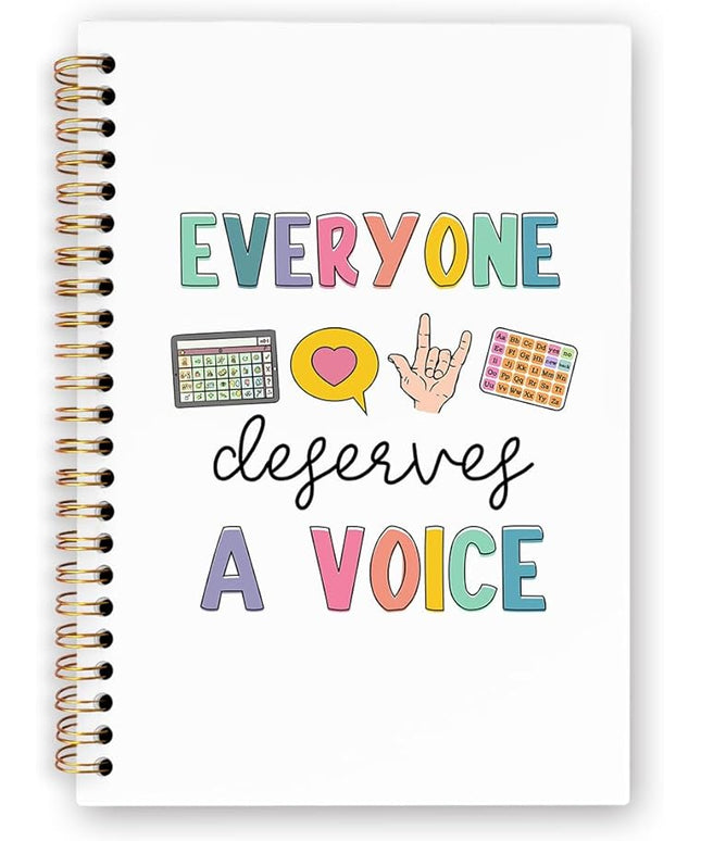 dvhdajed Everyone Deserves a Voice Mental Health Journaling Notebooks, Therapy Therapist Journal Spiral Notebook for Women, Mental Health Pathologist Office School Supplies Gifts, 5.5x8.3 In