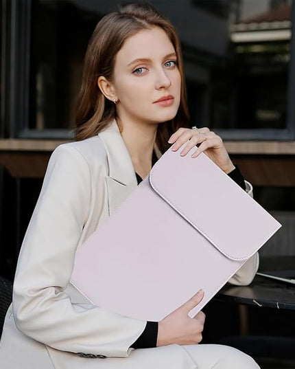 MOSISO Laptop Case 13 inch, 13 inch Laptop Sleeve Compatible with MacBook Air M4 M3 M2 M1 2025-2018 / Pro M2 M1 2025-2016, Faux Suede Leather Case with Small Bag, Dusty Lilac