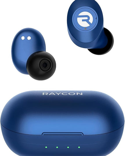 Raycon Everyday Earbuds Classic Bluetooth Wireless with Microphone - Stereo Sound, Active Noise Canceling, in-Ear Bluetooth Headset True Wireless Earbuds 32 Hours Playtime (Blue)