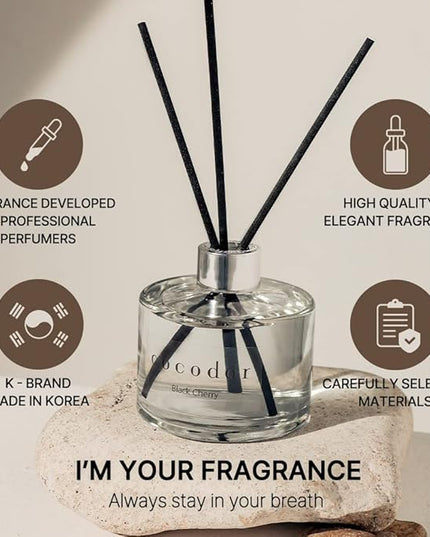 COCODOR Signature Reed Diffuser Set/Lemon Eucalyptus / 6.7oz /1 Pack/Home Fragrance Diffuser, Oil Scent Diffuser for Bathroom Shelf Decor