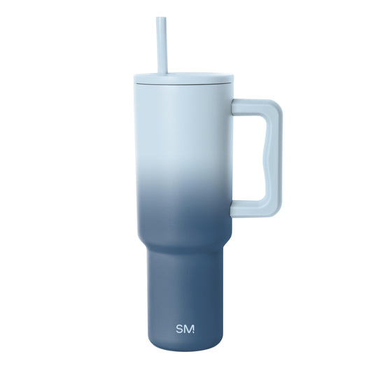 Simple Modern Tumbler with Handle and Straw | 40oz | Ombré