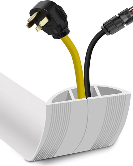 Floor Cord Cover 10FT Cord Covers for Wires on Floor Protect Wires & Prevent Trip Hazards, Easy to Cut for Home, Office, School, Concerts, Cavity W0.6in x H0.32in