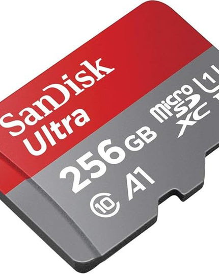 SanDisk 256GB Micro SDXC Ultra Memory Card Class 10 UHS-1 Works with Nintendo Switch Lite Gaming System (SDSQUAR-256G-GN6MN) Bundle with (1) Everything But Stromboli Micro SD Multi-Slot Card Reader