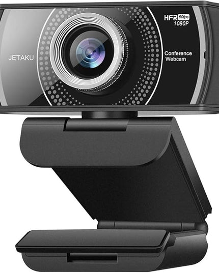 Webcam with Microphone 1080P 60FPS, Privacy Cover Web Camera for Desktop, Autofocus, Dual Noise-Cancelling Mics Streaming Webcam for Gaming, Laptop/Mac/Zoom/YouTube/Video Calling/Office