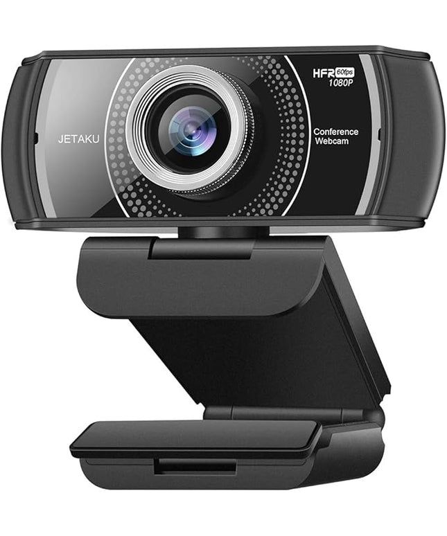 Webcam with Microphone 1080P 60FPS, Privacy Cover Web Camera for Desktop, Autofocus, Dual Noise-Cancelling Mics Streaming Webcam for Gaming, Laptop/Mac/Zoom/YouTube/Video Calling/Office