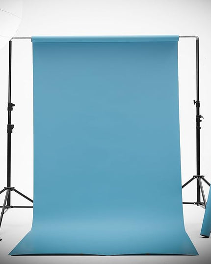 Kate Seamless Paper Backdrop for Photography Blue Seamless Backdrop Paper (86''x32.8' Lite Blue)