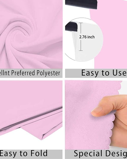Pink Photo Backdrop for Photoshoot Pink Background for Photography Photo Backdrop Curtain for Party 10 x 20 FT