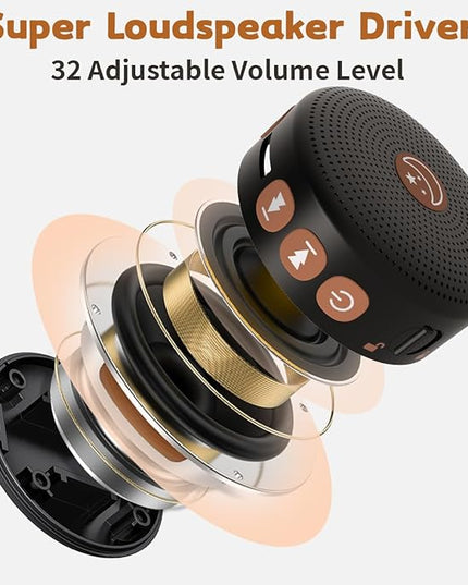 Mini Sound Machine Portable Baby White Noise Machine Brown Noise Machine 30 Soothing Sounds for Kids Adults Auto-Off Timer 32 Volume Levels Battery Sleep Machine for Home Office Privacy (Black)