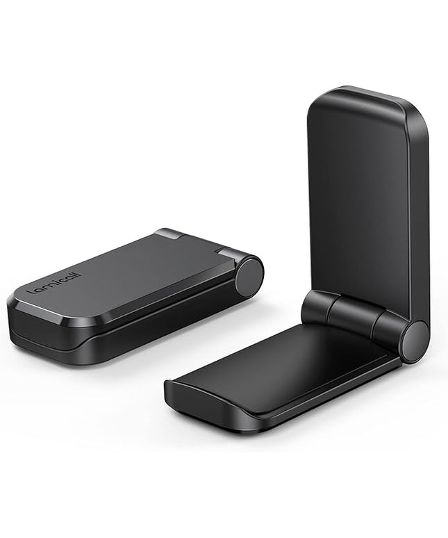 Lamicall Headphone Stand, Sticky Headset Hanger - 2 Pack Adhesive Headphone Holder Hook Mount, Headset Holder Clip Under Desk, Earphone Clamp for Airpods Max, HyperX, Sennheiser, Black