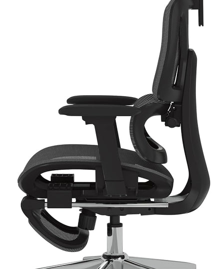 FLEXISPOT ErgoX Premium Ergonomic Office Chair with Footrest- Adjustable 3D Armrests, Dynamic Lumbar Support, Recline & Tilt Function, Mesh Seat, for Home & Office Use,Dark Grey