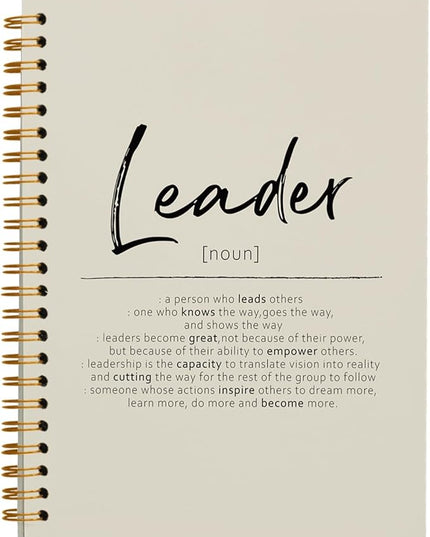 OXW Beige Notebooks for Work, Leadership Gifts Office Work Notebook Journal for Writing Meeting Note Taking, Thank You Appreciation Gifts for Women Men Leader Mentor Boss Manager Principal, 5.5"x8.3"