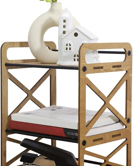 OYEFLY Wood Office Desk Shelf Organizer (Wood)
