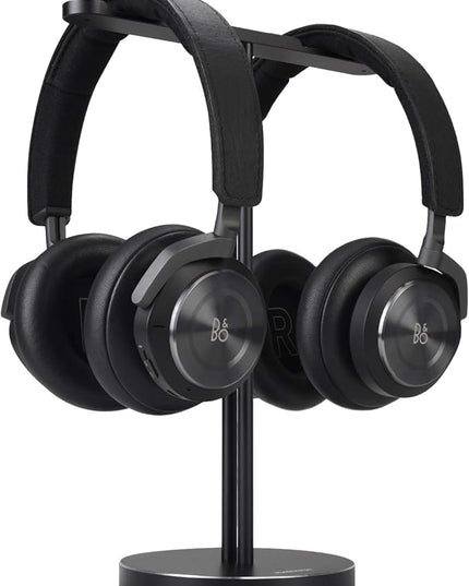 Dual Aluminum Headphones Stand Holder, Showcase Multi Headphones with Solid Heavy Base, Compatible With Gaming Headsets and Wireless Headphone Black