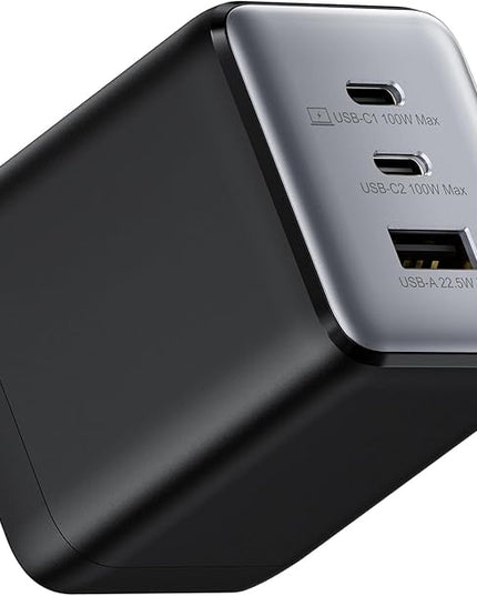 100W USB C Charger Block, Fast Wall GaN Charger, 3-Port Compact Foldable USB Power Adapter for MacBook Pro/Air, Dell XPS,iPad Pro,iPhone Series,Galaxy S25/S24,and More