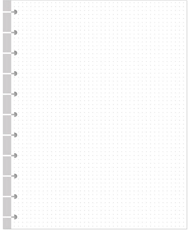 A4 TUL Discbound Dotted Refill Paper, 11-Disc Dot Grid Filler Paper, 100Sheets / 200Pages, 100gsm White Paper, 8.5'' x 11''