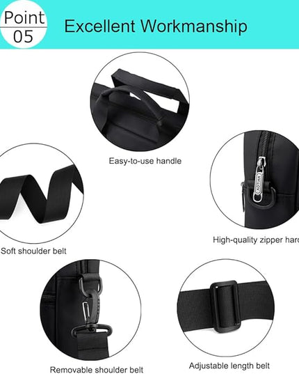 zhongningyifeng Laptop Bag 14 Inch, Slim Computer Bag for Men Women, Messenger Shoulder Bag, Lightweight Office Work Business Bag