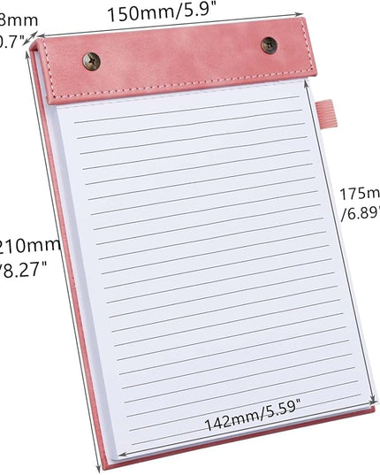 Mogoostry A5 Lined Planning Pads 5.9" x 8" Planner To Do List Memo Note Pads Screw Binding Writing Paperboard Notepad, 100 Sheets per Pack, Pink