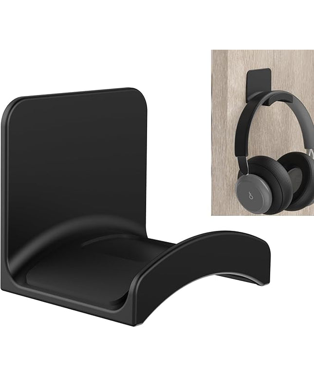 SOKUSIN Headphone Stand Headset Holder - Adhesive Gaming Earphones Hanger, Universal Desk Wall Mount Hook for All Headphone/Controller, Compatible with Beats, AirPods Max,Sony, JBL (Black)