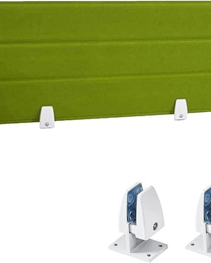 Desk Divider Panel, 34.6" x 11.8", Green – Clamp-On with 2 T-Clips, Soundproof Noise Reducing Privacy Screen for Office or Home Desk, High Quality Polyester