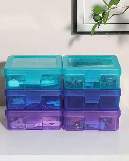 novelinks 18 Pack Small Plastic Storage Containers Clear Arts & Crafts Storage Boxes & Organizers Stackable Small Containers With Lids For Organizin (Set 4)