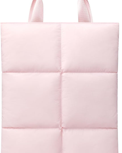 Comfyable Puffy Laptop Sleeve 13 14 Inch, Quilted Puffer Laptop Carrying Case with Handle, Pillow Case Compatible for MacBook Air M4 2025, MacBook Pro M5 M4 Pro/Max, Light Pink