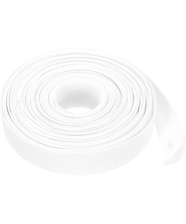 uxcell Expandable Sleeving, 1-inch 25ft Cable Sleeve, White