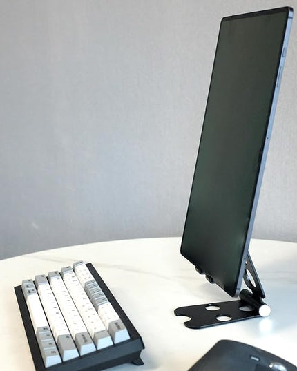 Kado Aluminum Alloy Tablet Stand for Portable Monitor, Foldable iPad Stand Holder Adjustable, Computer Office Desk Accessories for Kindle, Switch, iPad Pro/Air/Mini, iPhone Pro/Max/Plus