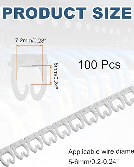 MECCANIXITY 100Pcs Wire Label, 0-9 Digital Cable Labels Tags M2-L Type Cable Numbers Markers for Identification Troubleshooting Maintenance of Wires, White