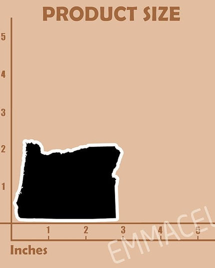 (3PCS) Oregon State Map Stickers, US State Stickers - Waterproof Vinyl Decals for Tumblers, Water Bottles, Laptops, Books, Scrapbooks, Great for Oregon Lovers 3 x 2.2 Inch