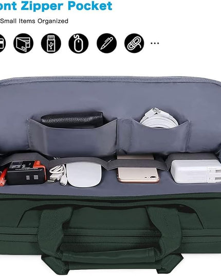 MOSISO 360 Protective Laptop Shoulder Bag Compatible with MacBook Air 15 M4 A3241 M3 A3114 M2 A2941/Pro 16 inch M4 M3 M2 M1, 15-15.6 inch Notebook,Matching Color Sleeve with Belt, Emerald Green