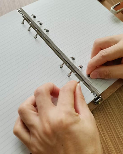 A5 Lined Paper Refill, 100 Sheets/200 Pages Refill Paper for Large Leather Journal/Filofax Binders, 6 Holes Punched, 100gsm Ruled White Filler Paper, 5.8'' x 8.2''