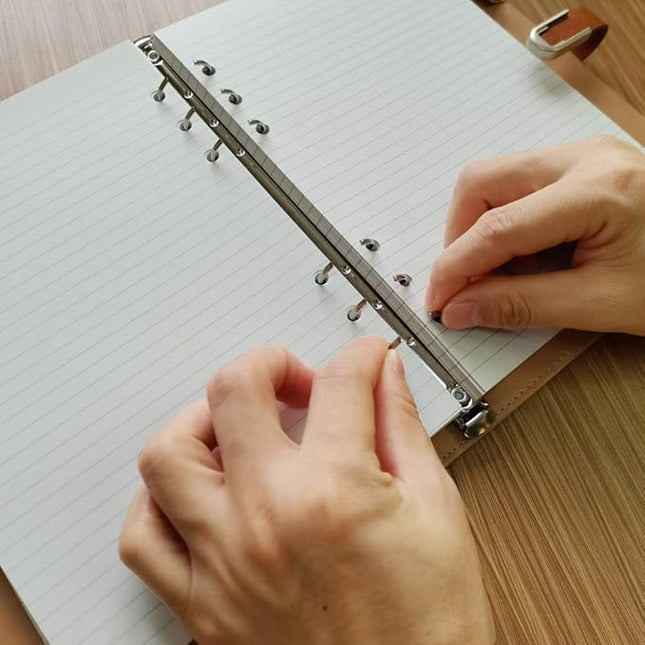 A5 Lined Paper Refill, 100 Sheets/200 Pages Refill Paper for Large Leather Journal/Filofax Binders, 6 Holes Punched, 100gsm Ruled White Filler Paper, 5.8'' x 8.2''