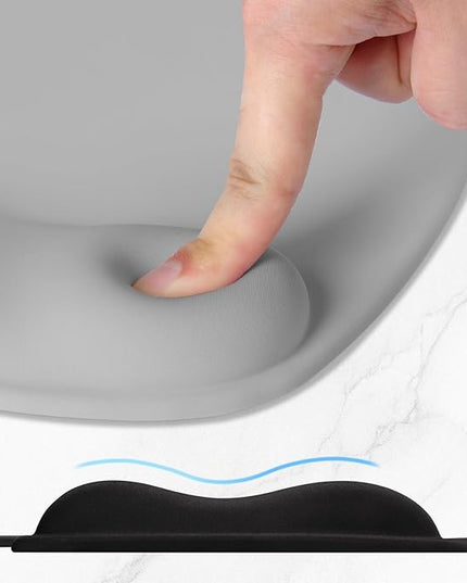 ITNRSIIET Ergonomic Mouse Pad, Cushioned Gel Wrist Rest, Non-Slip Base, Smooth Surface, Cute Multi-Color, 9.5 x 8.2 in, Space Gray